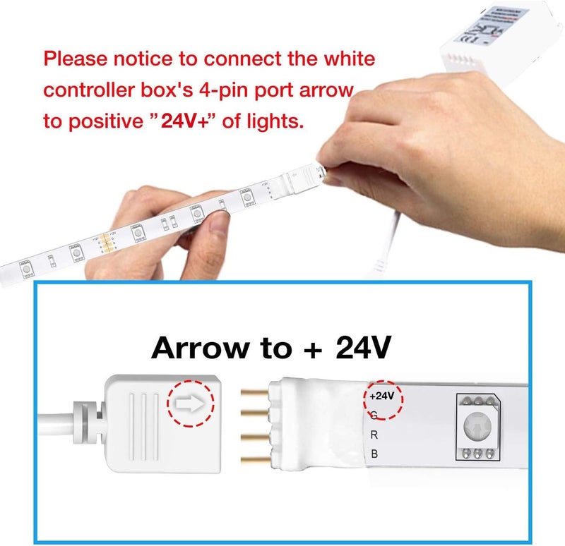 DAYBETTER Led Strip Lights 32.8 ft RGB Color Changing Lights Strip for Bedroom, Desk, Home Decoration, with Remote and Power Supply - Image 4